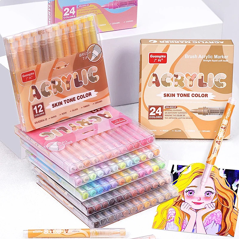 GuangNa 72 Colors Soft Brush A - đánh giá và giá Copic Marker Sketch