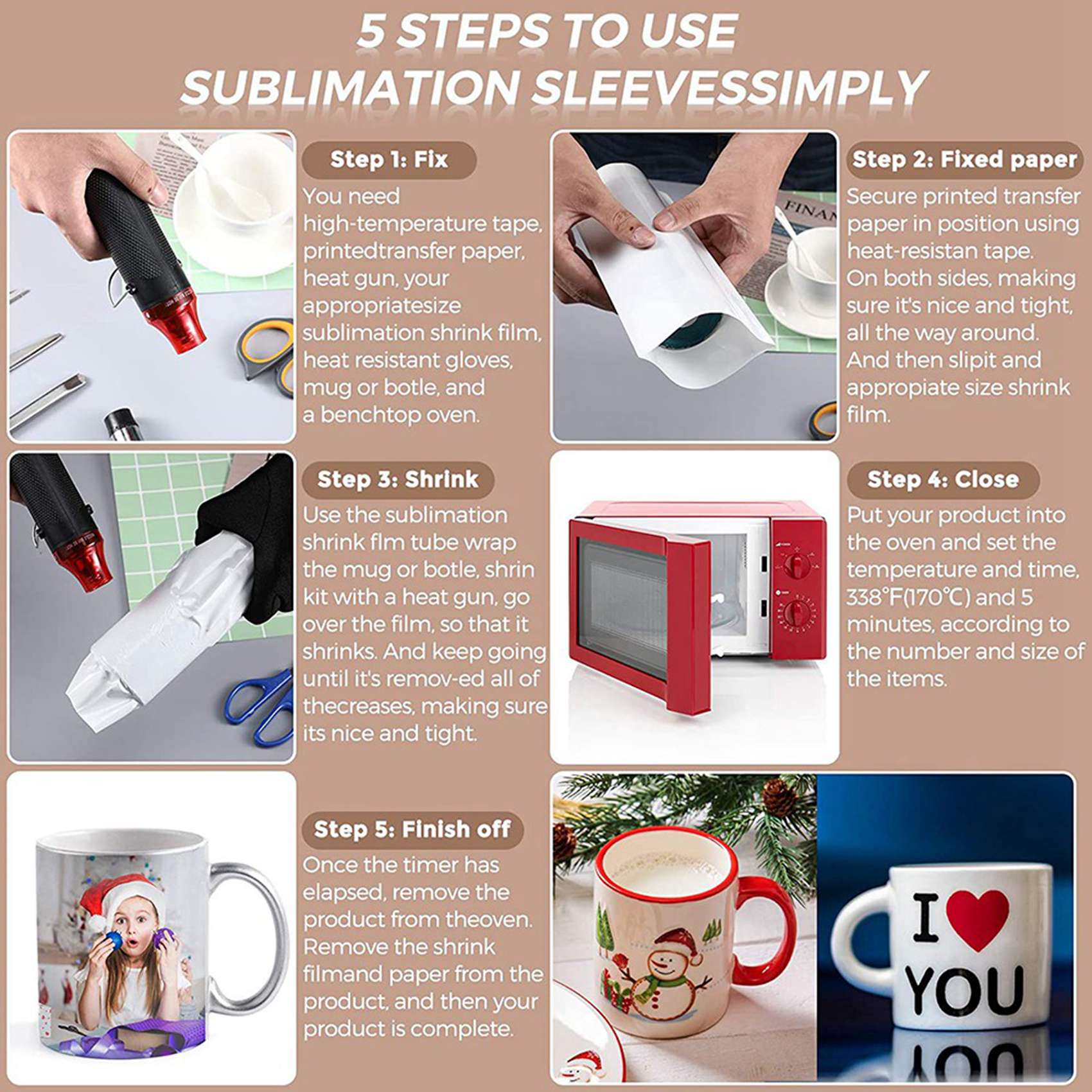 A69e140pcs Sublimation Shrink  - đánh giá và giá Sublimation Mug White